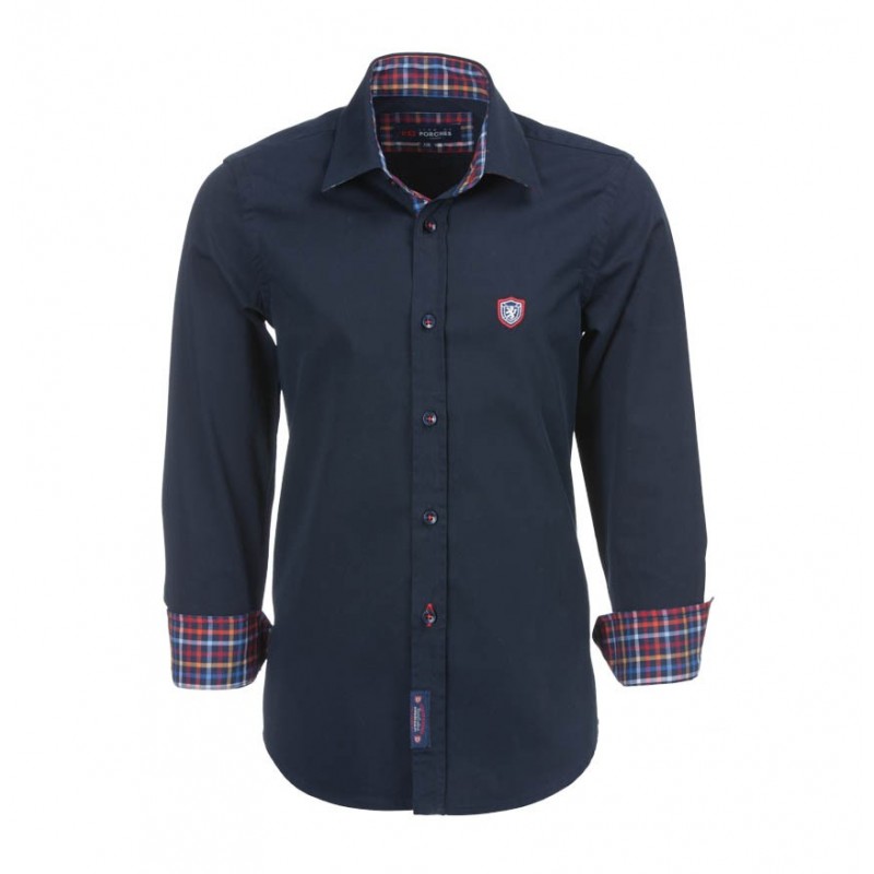 camisa azul marino niño