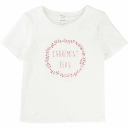 Camiseta niña blanca logo de Carrement Beau